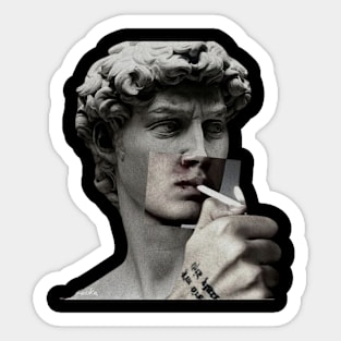 Roman smoking art Sticker